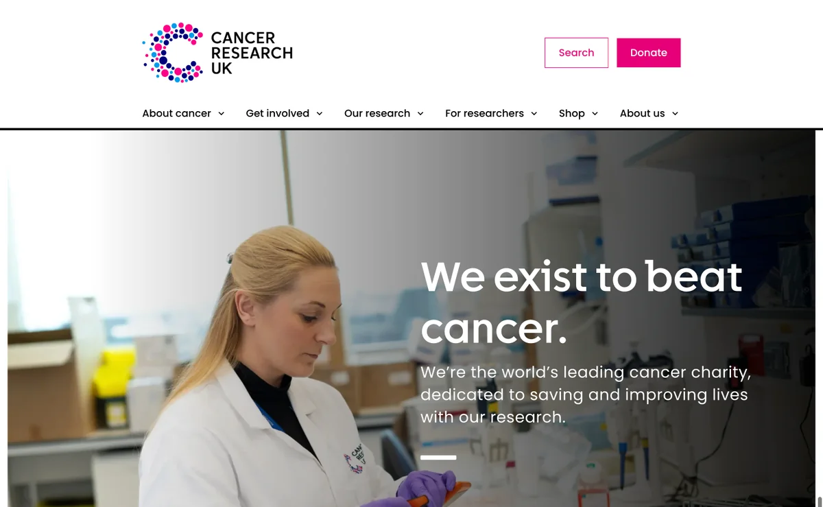 Cancer Research UK website
