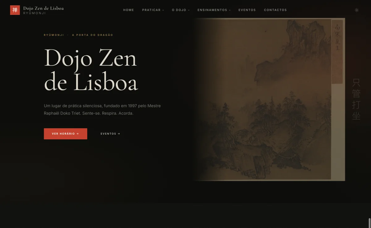 DojoZenLisboa.com screenshot