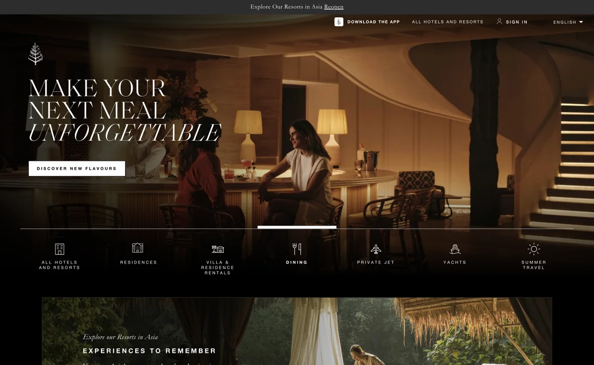 Four Seasons Hotels and Resorts website