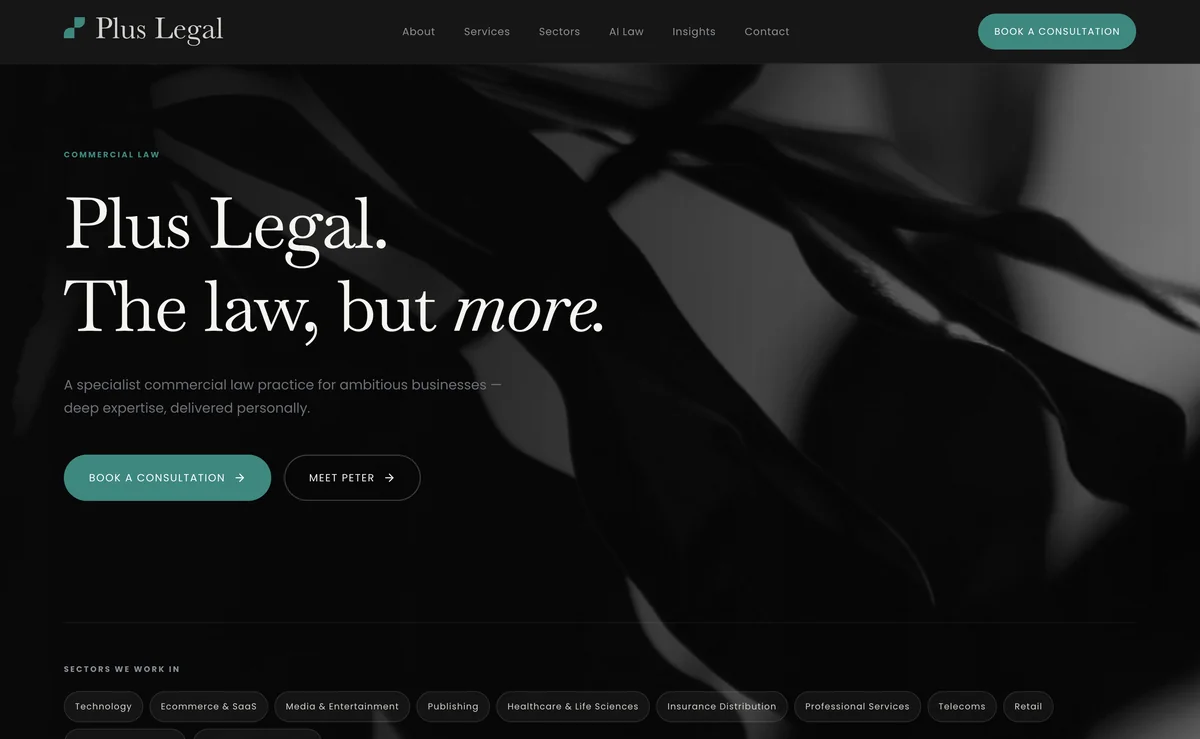 Plus Legal screenshot